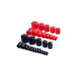PVC Thread Bar End Caps Red / Black - Image 2