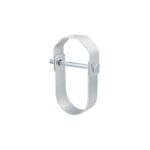 Galvanized clevis hanger suspending pipe from threaded rod – UAE
