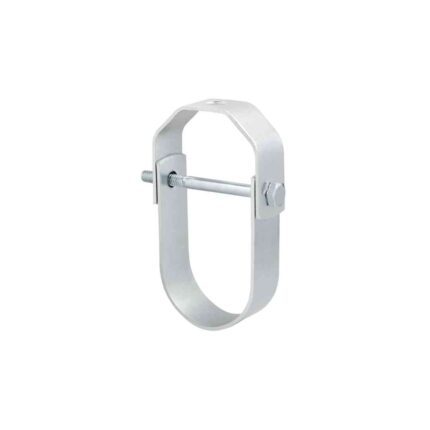 Galvanized clevis hanger suspending pipe from threaded rod – UAE